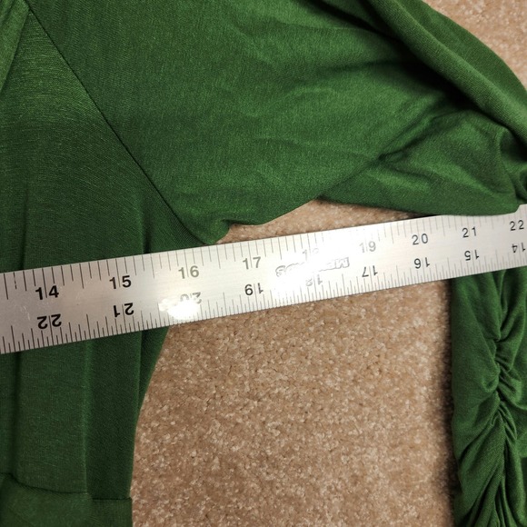 Max Studio Green Revive Wrap Long Sleeve Fit & Flare Dress Size Large NWT - Picture 4 of 6